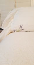 Load image into Gallery viewer, White Embroidered Pillow Sham With Ruffle
