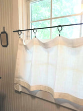 Load image into Gallery viewer, Linen, Cafe Curtain, Bathroom Valance, Kitchen Valance, Farmhouse Curtain
