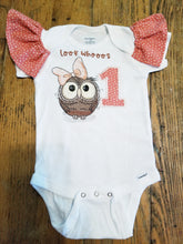 Load image into Gallery viewer, Embroidered Onesie With Owl Applique
