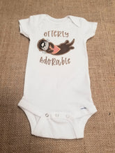 Load image into Gallery viewer, Otter Onesie with Embroidery and Applique
