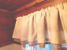 Load image into Gallery viewer, Burlap and Drop Cloth Valance
