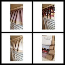 Load image into Gallery viewer, Coffee Themed Valance With Burlap
