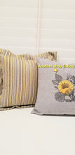 Load image into Gallery viewer, Yellow Striped Pillows , Yellow and Gray Pillow, Mustard Pillow, Yellow Decorative Pillows, Bright Colored Pillows, Spring Couch Pillows
