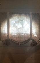 Load image into Gallery viewer, Farmhouse Curtain, Burlap Valance, Roman Shade, Farmhouse Curtain For Living Room, Kitchen Curtain, Ticking Stripe, Gingham Check Valance
