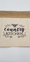 Load image into Gallery viewer, Farmhouse Curtain-Drop Cloth Valance-Burlap Valance-Embroidered Curtaon-Valance For Kitchen-Farmhouse Kitchen Curtain
