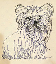 Load image into Gallery viewer, Embroidered Yorkie Pillow, (Personalized Option)
